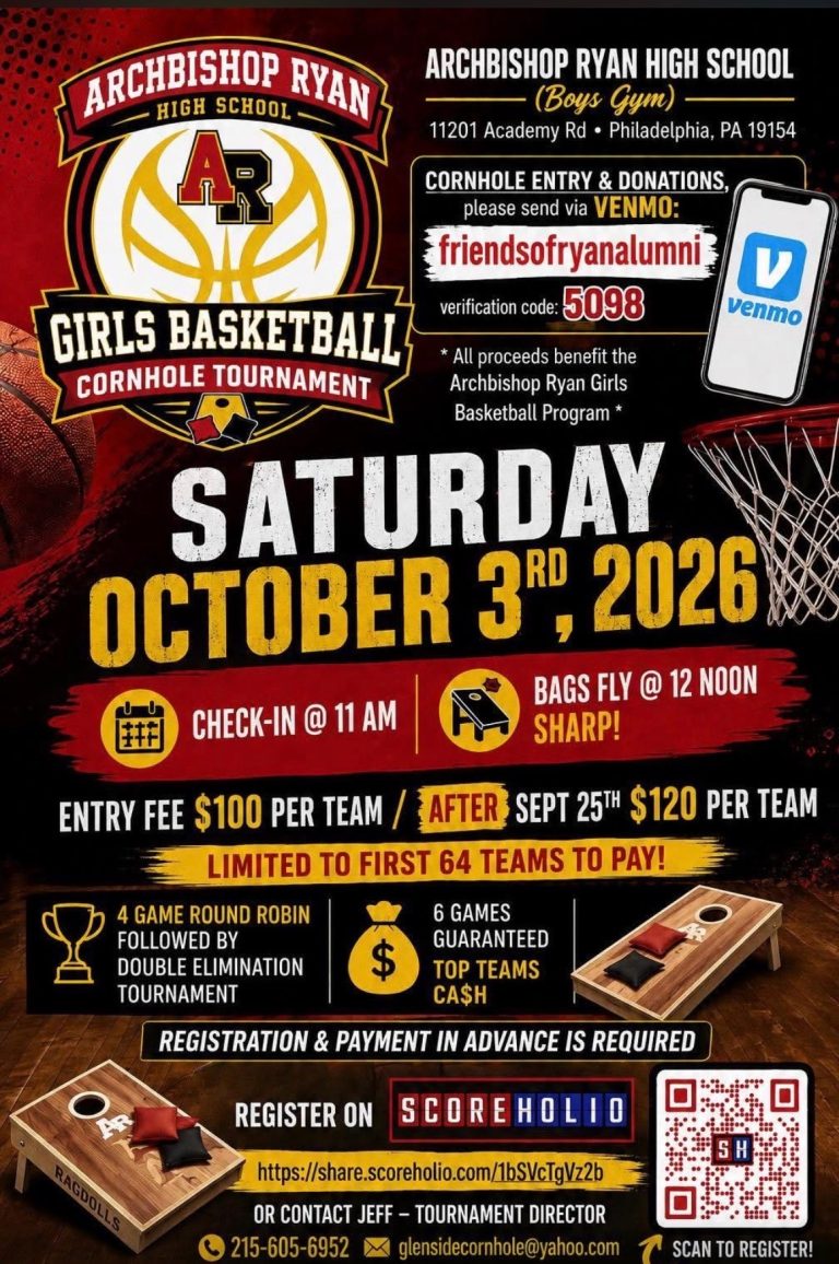 Archbishop Ryan Girls Basketball Cornhole Tournament October 3rd, 2026